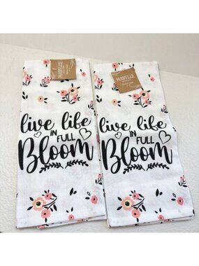 Set of 2 Kitchen Towel flower print